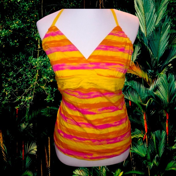 SO Tops - Beautiful SO brand halter pink and yellow xl